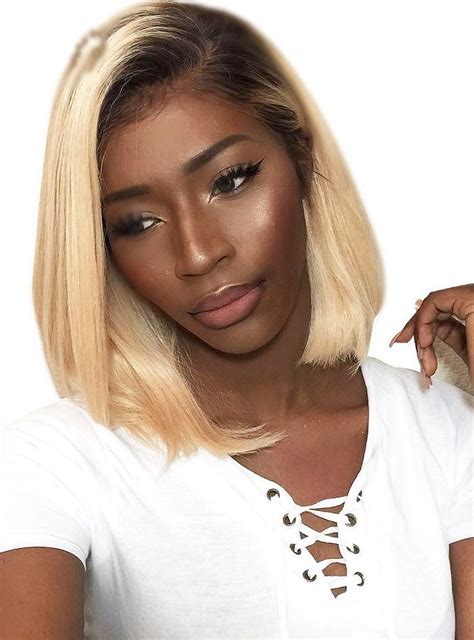 black bob wig bangs|blonde bob wig black girl.